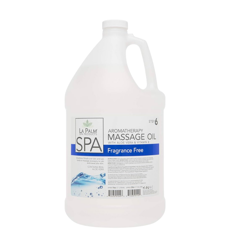 La Palm Aromatherapy Massage Oil - One Gallon, 8 Scents - Oat, Chamomile, Aloe & More