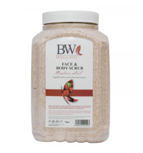 BEAUTY WAY FACE & BODY SCRUB STRAWBERRY - 3KG